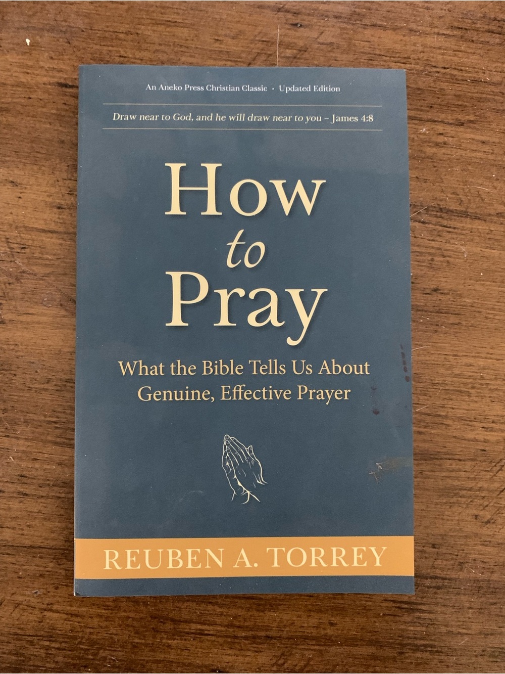 How to Pray by Reuben A. Torrey - Navy and Gold Paperback